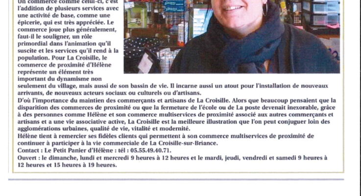 Article du Populaire sur Hélène
