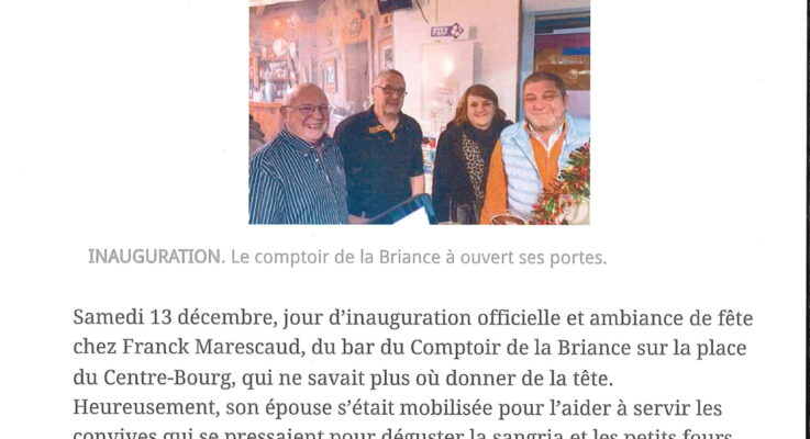 Dernier article 2025 du Populaire avec l’inauguration du comptoir de la Briance