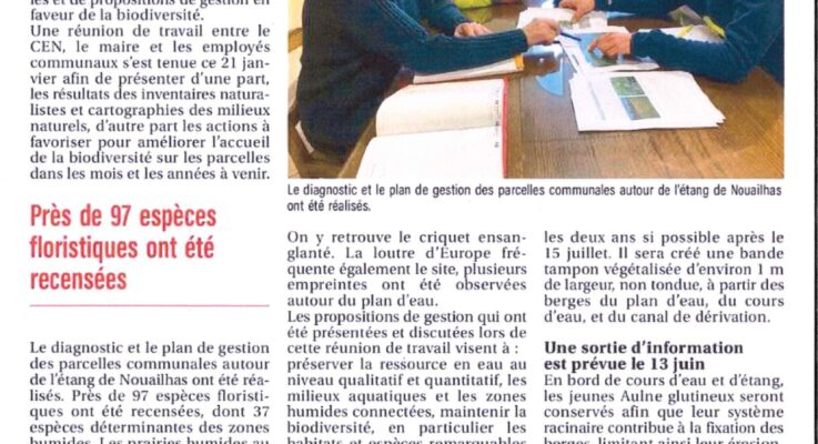 Article Le Populaire sur les zones humides